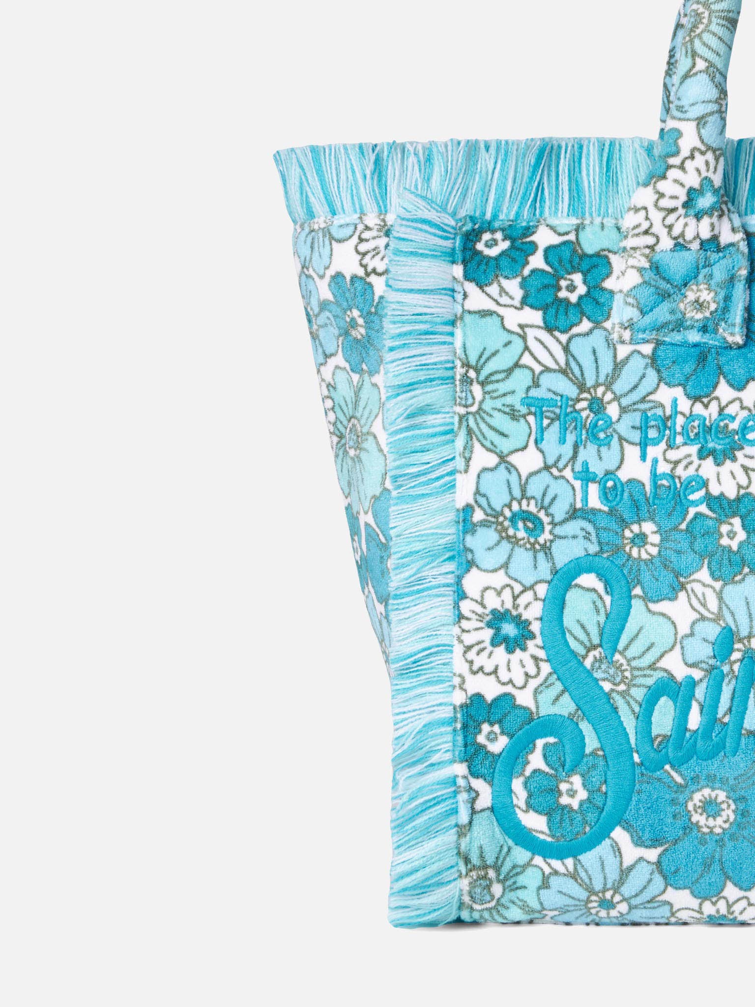 Vanity terry shoulder bag with flower print - MC2 Saint Barth