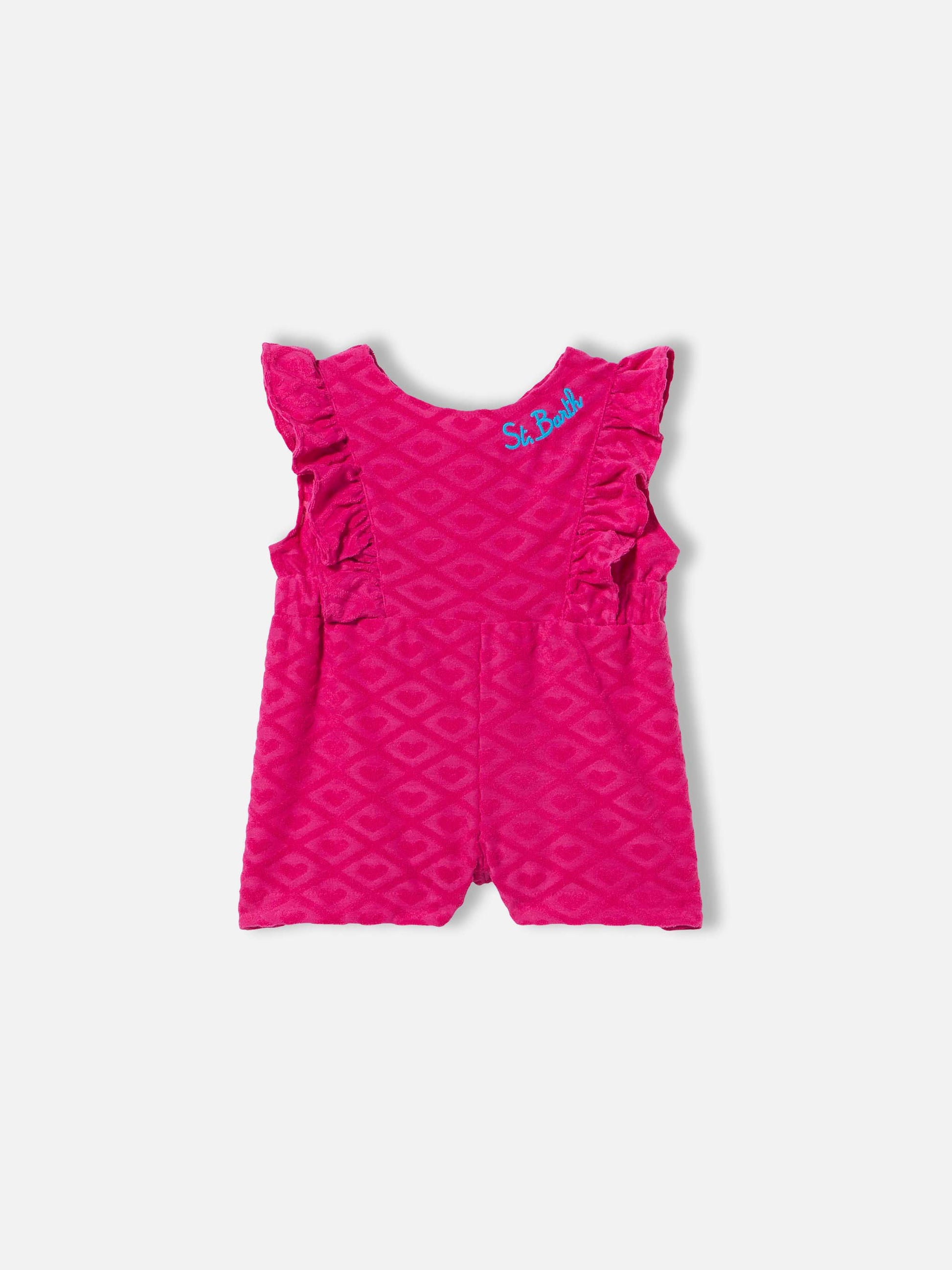 Baby girl romper suit with embossed hearts - MC2 Saint Barth