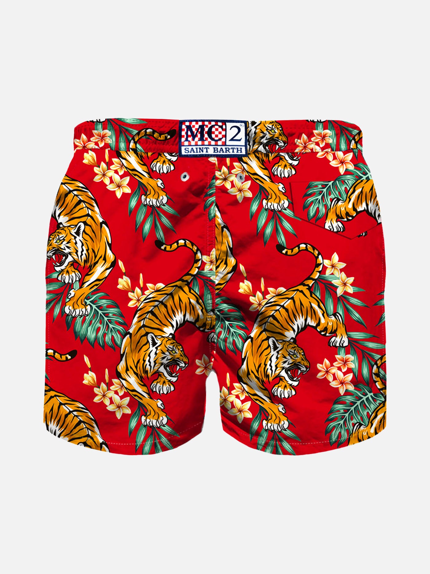 Boy swim shorts with tiger print - MC2 Saint Barth