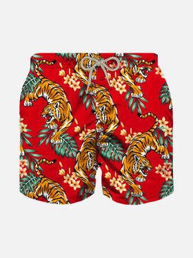 Boy swim shorts with tiger print - MC2 Saint Barth