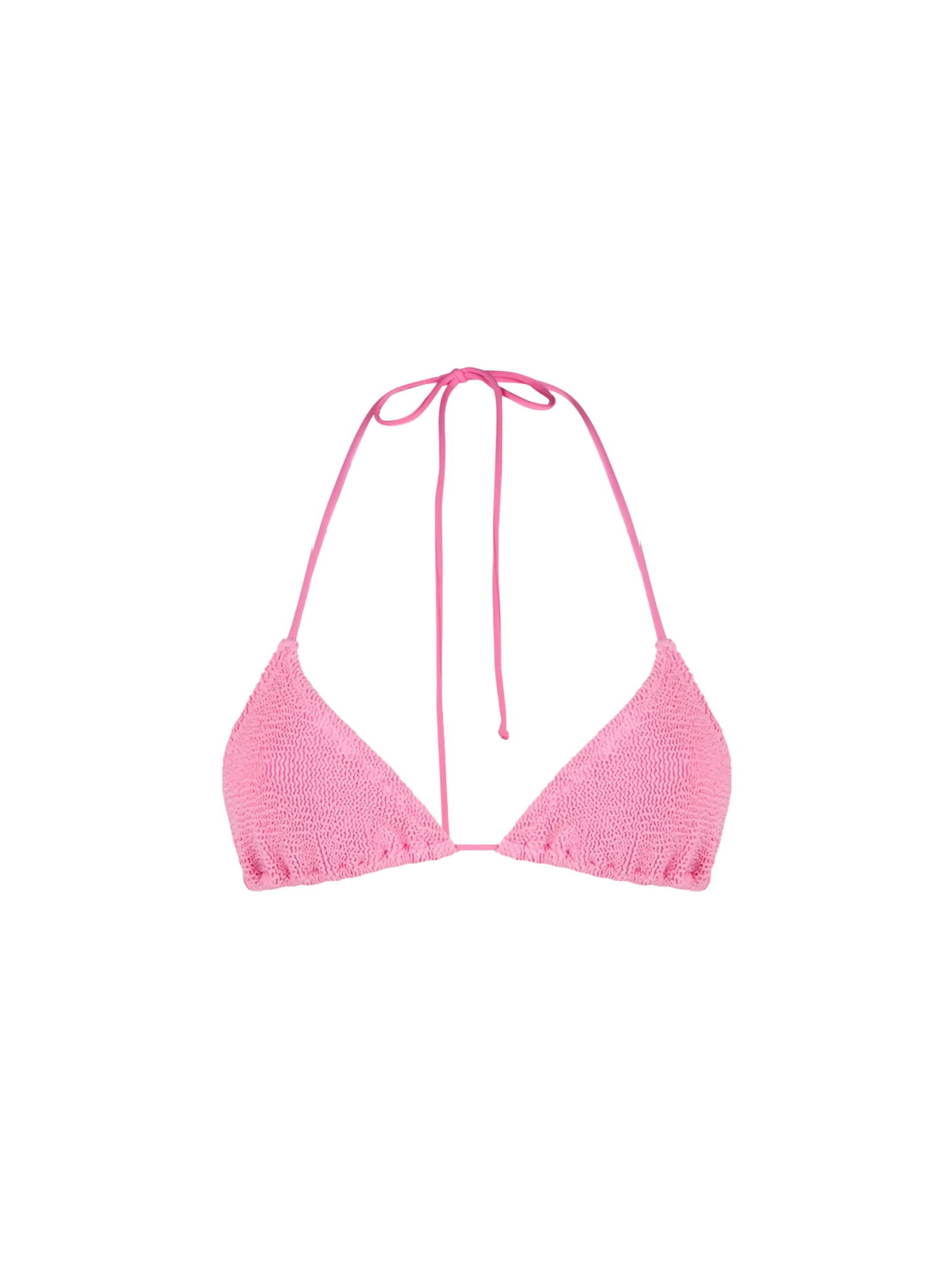 Woman pink crinkle triangle top - MC2 Saint Barth