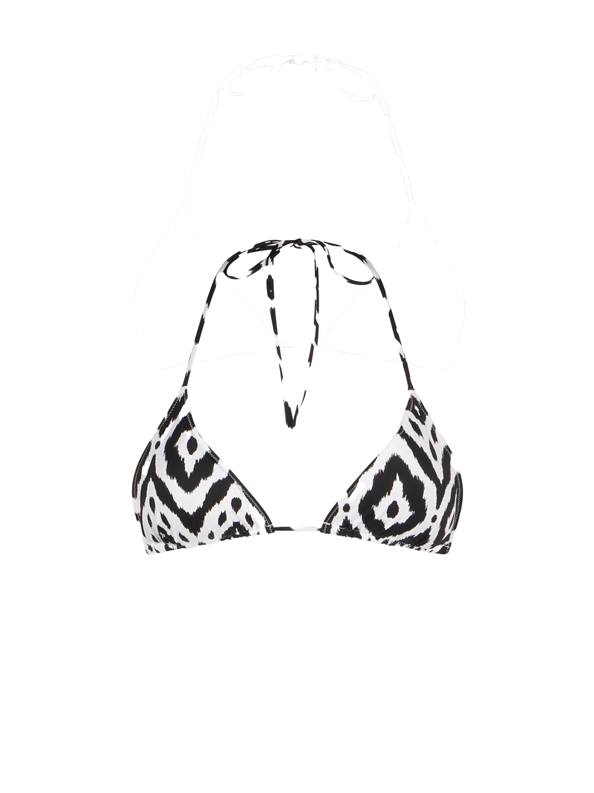 Woman triangle top swimsuit with ikat print - MC2 Saint Barth