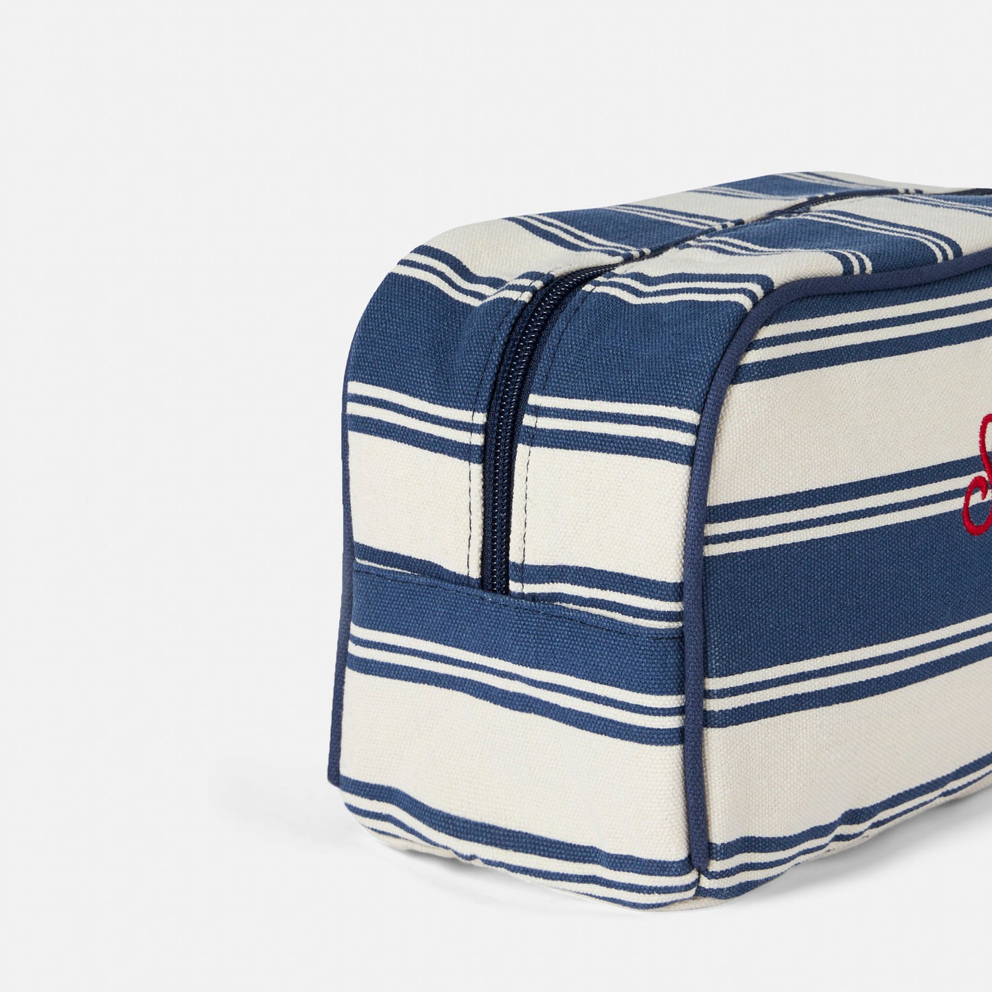 Striped cotton canvas case