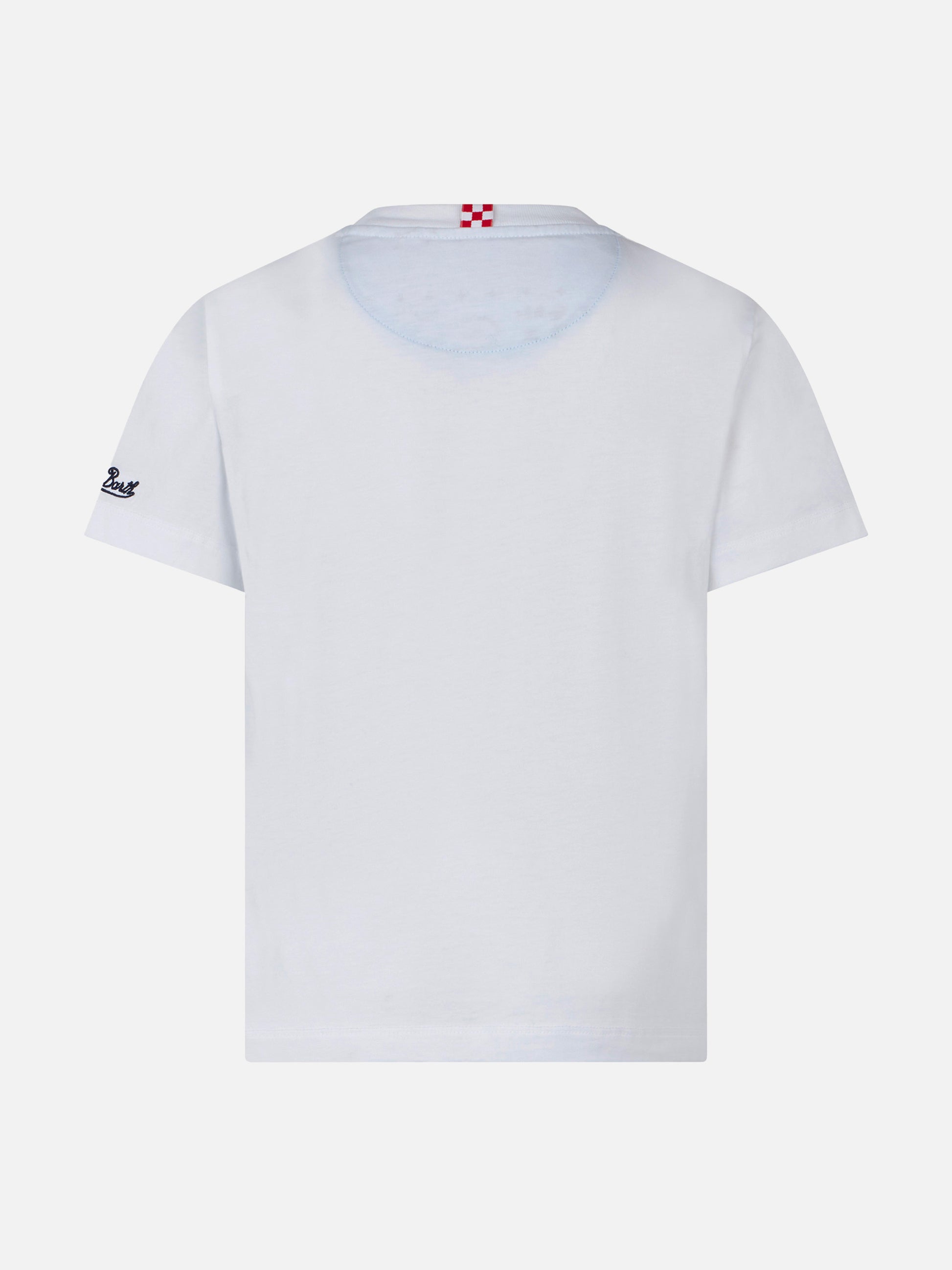 Boy t-shirt with bandanna printed pocket - MC2 Saint Barth