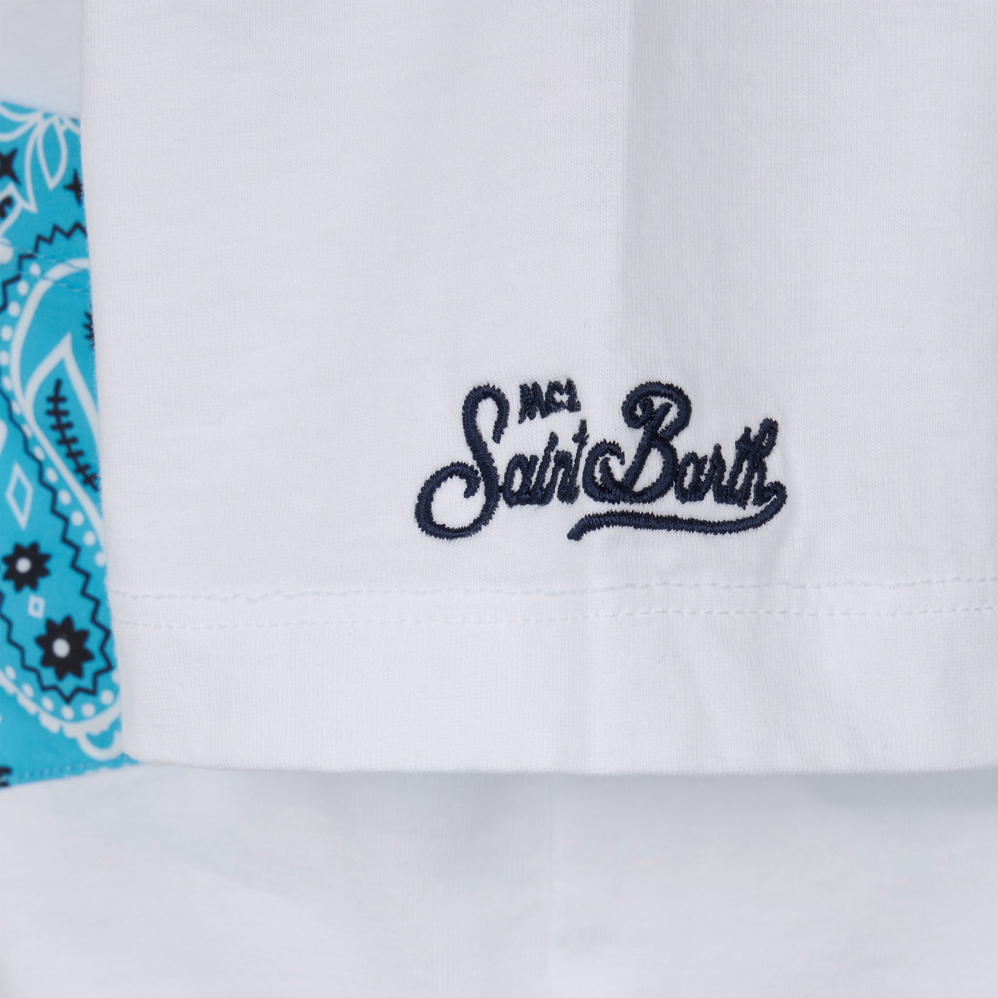 Boy t-shirt with bandanna printed pocket - MC2 Saint Barth