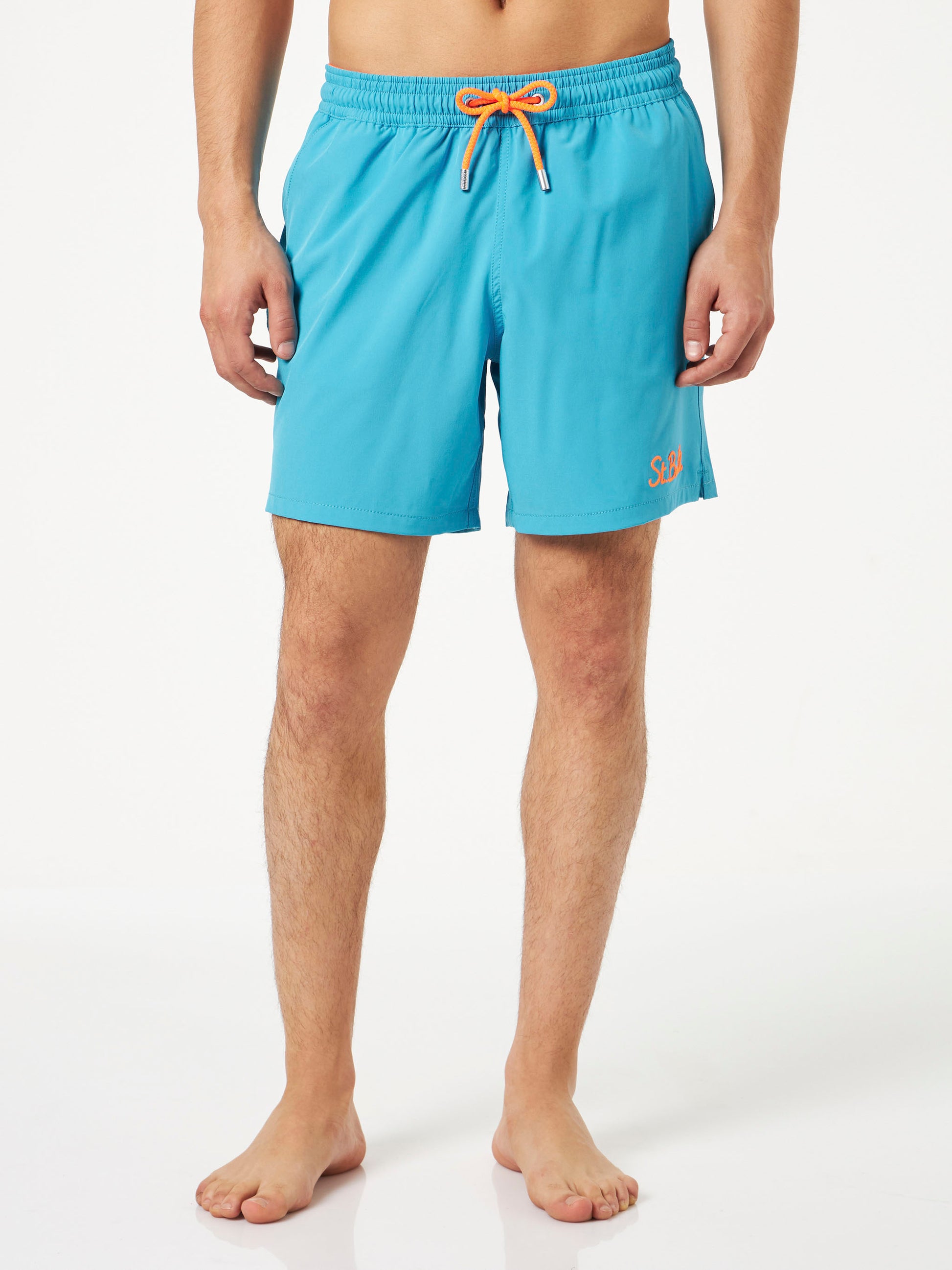 Man light blue comfort swim shorts - MC2 Saint Barth