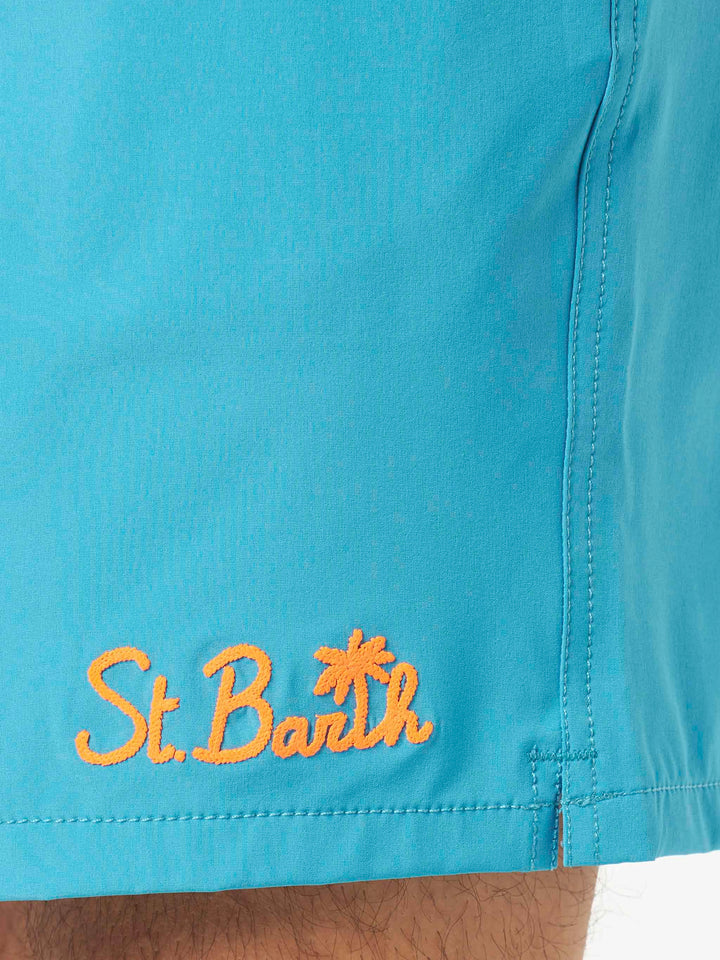 Man light blue comfort swim shorts - MC2 Saint Barth