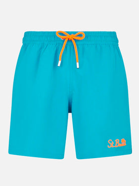 Man light blue comfort swim shorts - MC2 Saint Barth