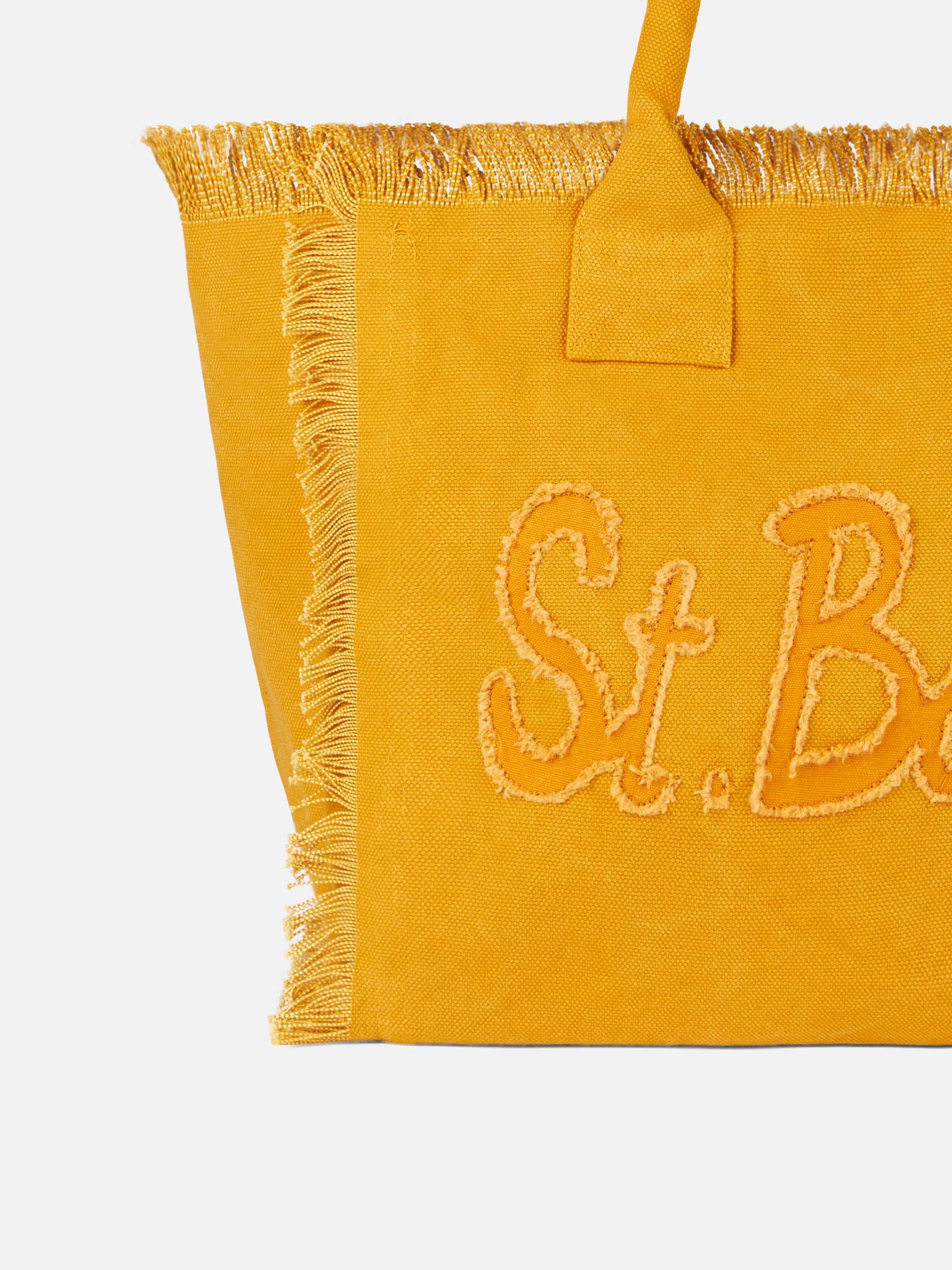 Vanity ochre canvas shoulder bag - MC2 Saint Barth