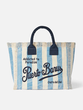Vanity canvas shoulder bag with Puerto Banus print - MC2 Saint Barth