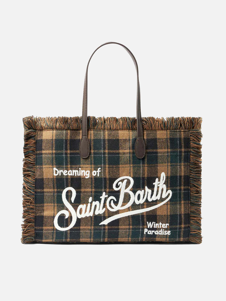 Vanity wooly tartan shoulder bag
