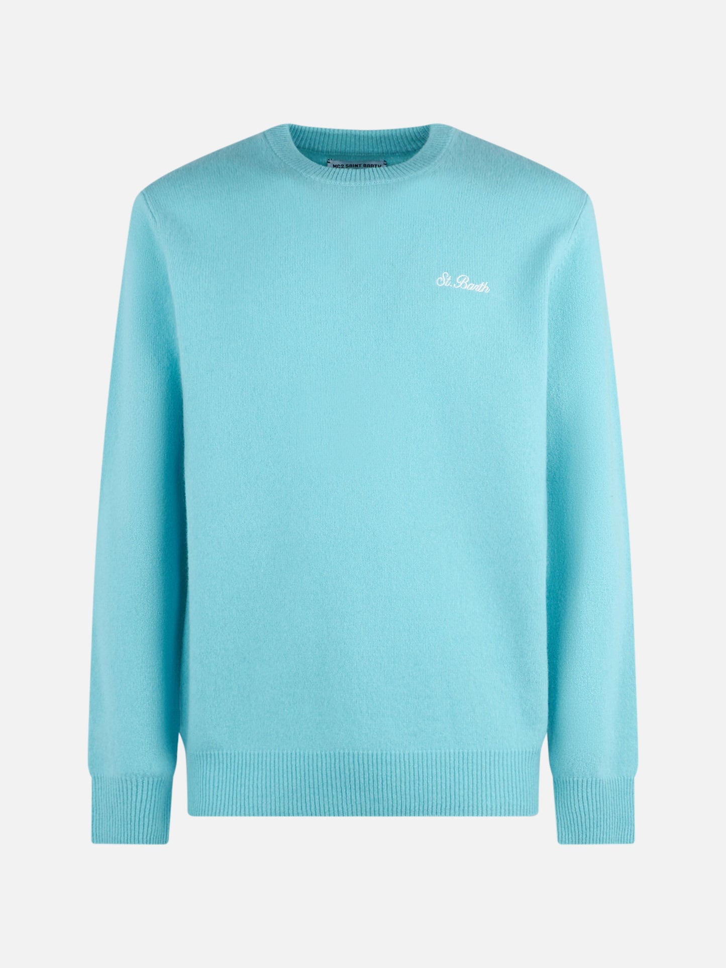 Maglione Regent in lambswool verde acqua