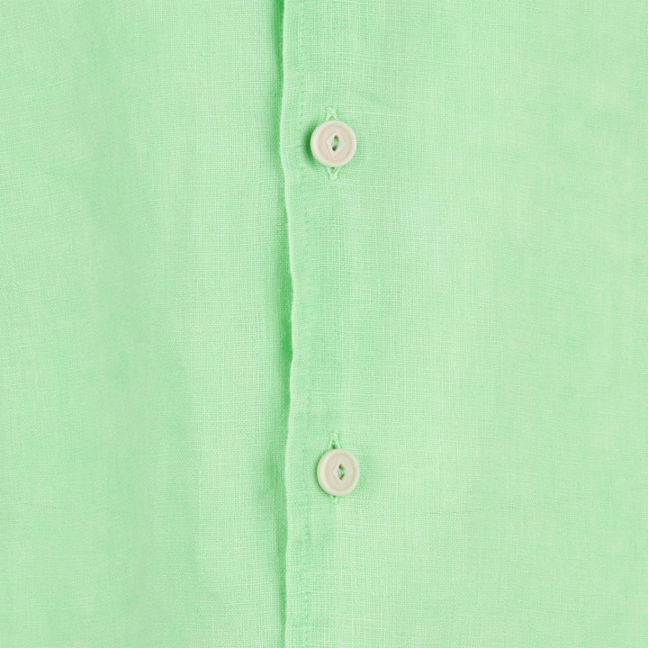 Water fluo green kid linen shirt Agnes - MC2 Saint Barth