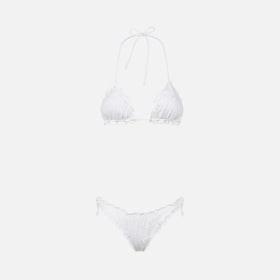 Damen-Triangel-Bikini mit Sangallo-Stickerei