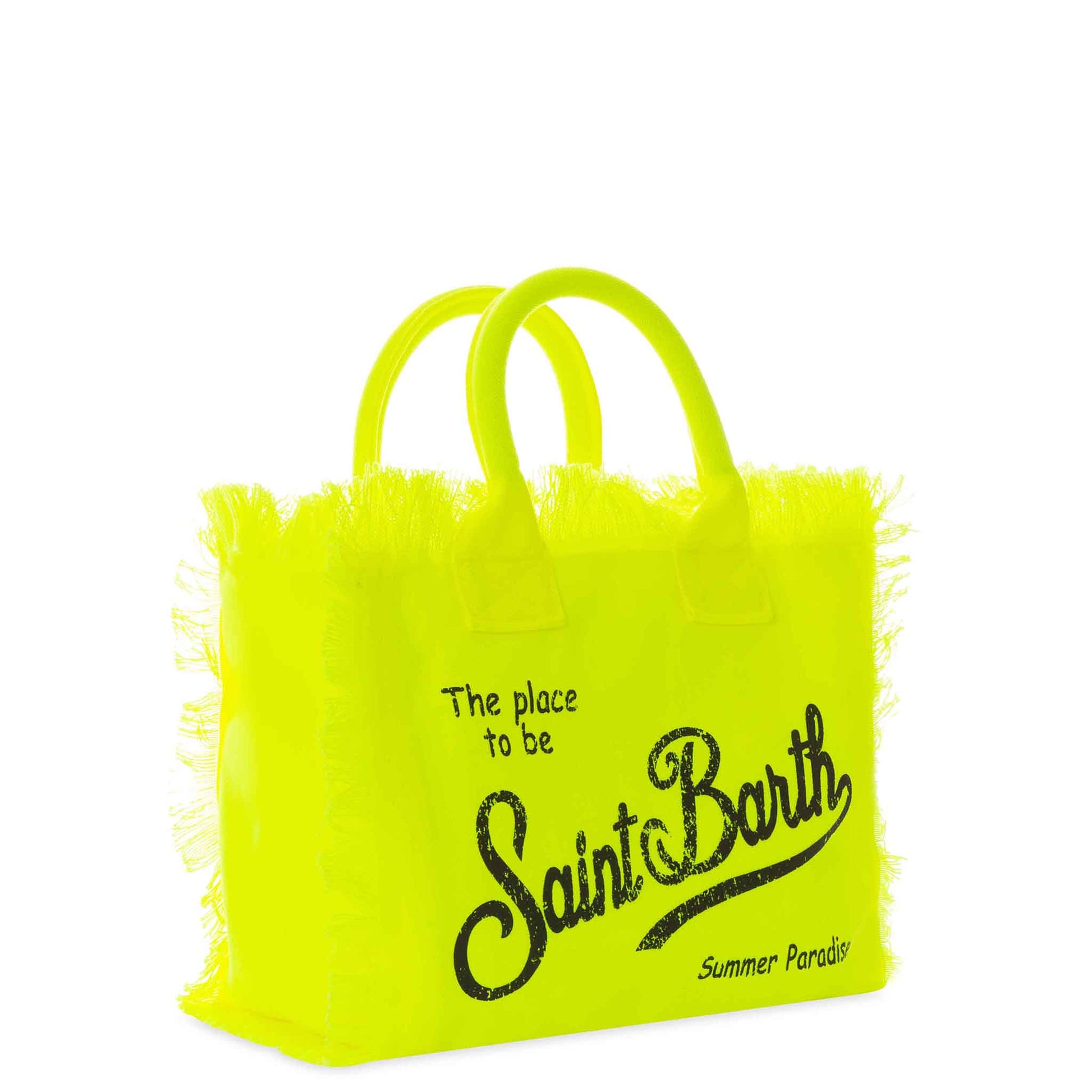 Colette fluo yellow cotton canvas bag - MC2 Saint Barth