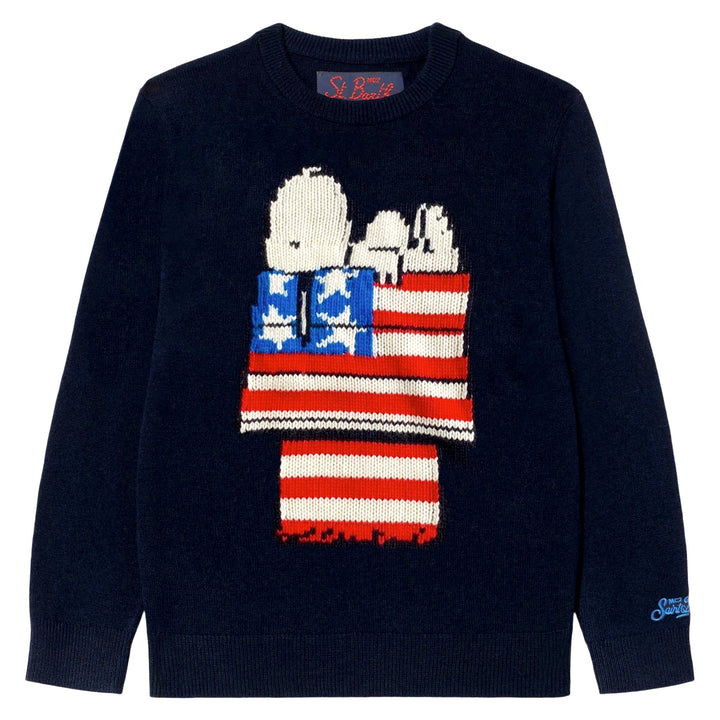 Maglia bambino con stampa jacquard Snoopy | Edizione speciale Peanuts™