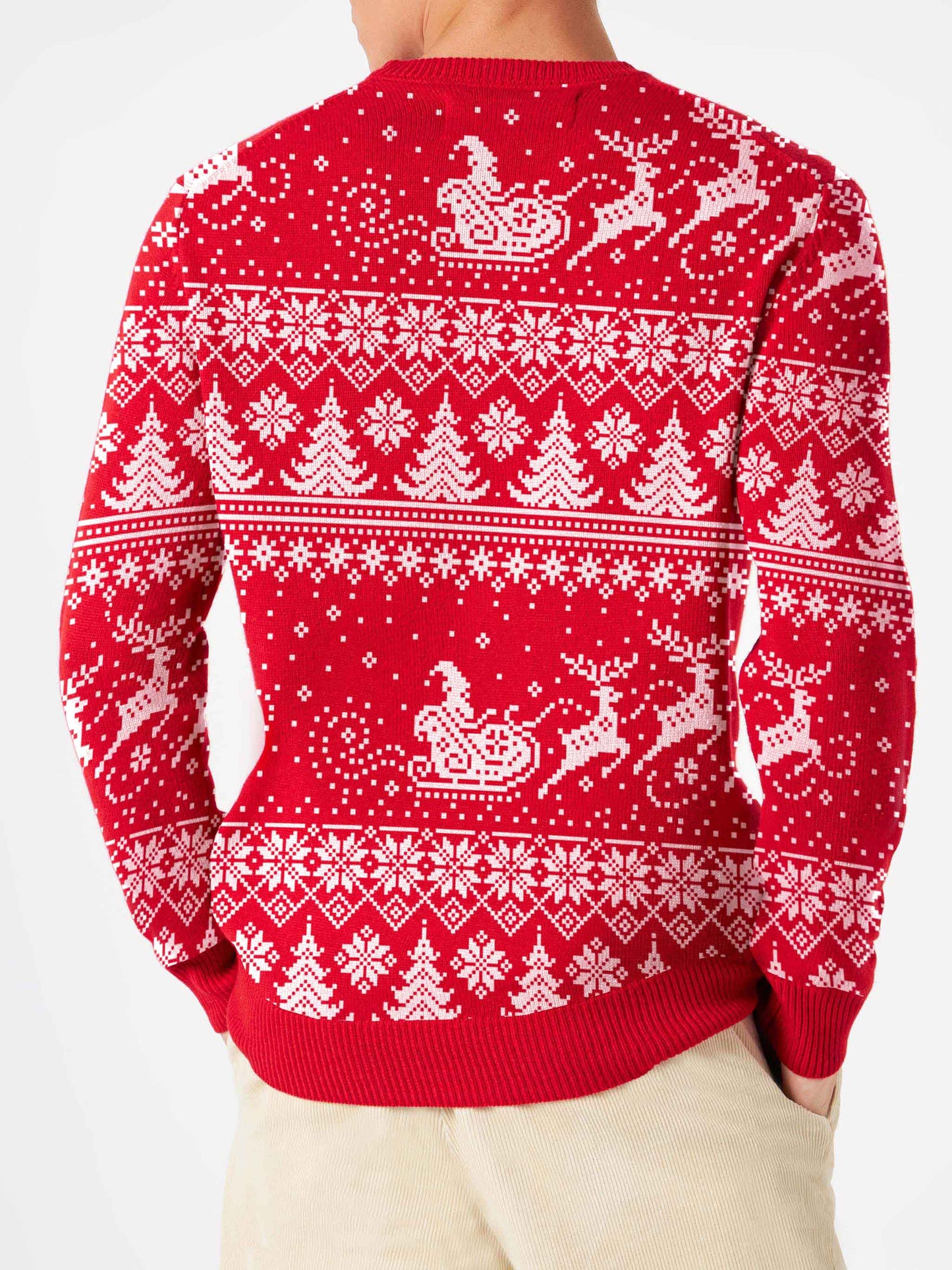 Man sweater with I believe in Santa lettering - MC2 Saint Barth