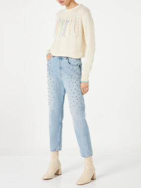 Woman jeans with rhinestones - MC2 Saint Barth