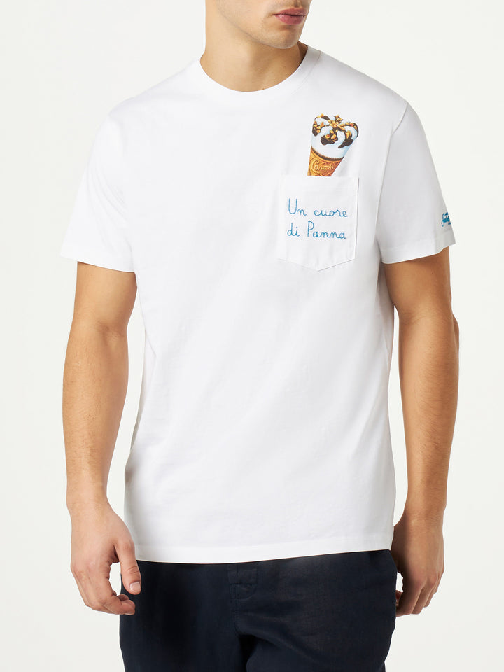 Cornetto cotton t-shirt with embroidery | Algida® Special Edition - MC2 Saint Barth