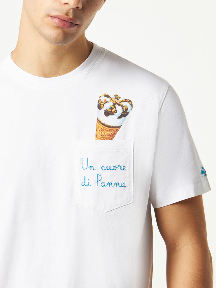 Cornetto cotton t-shirt with embroidery | Algida® Special Edition - MC2 Saint Barth