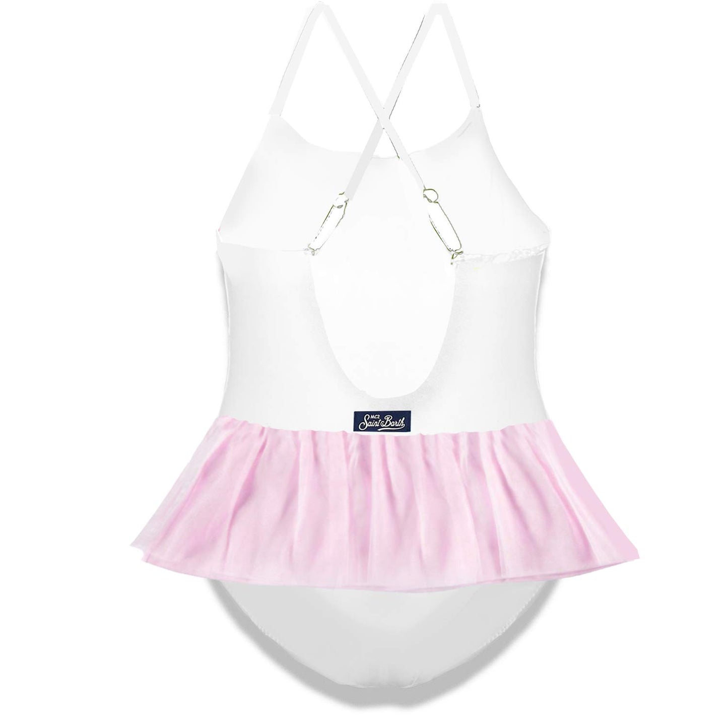 Girl's one piece with tulle ruffle - MC2 Saint Barth