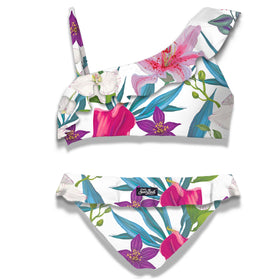 One shoulder ruffled girl bikini - MC2 Saint Barth