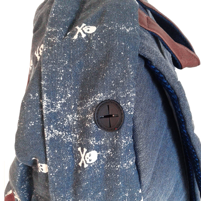 Canvas backpack Cody with micro skull print - MC2 Saint Barth