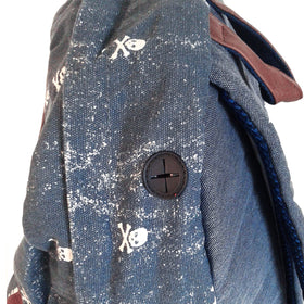 Canvas backpack Cody with micro skull print - MC2 Saint Barth