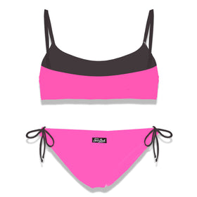 St. Barth front graphic girl's bralette bikini - MC2 Saint Barth