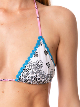 Bikini da donna a triangolo con stampa bandana