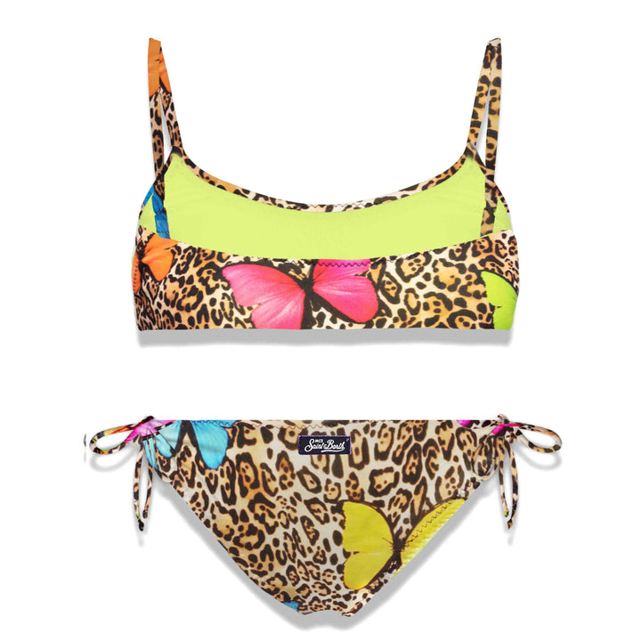 Girl bikini animalier print with butterflies - MC2 Saint Barth