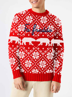 Man crewneck sweater with Fa freddo lettering - MC2 Saint Barth