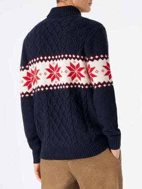 Half-turtleneck sweater with Bombardino lettering - MC2 Saint Barth