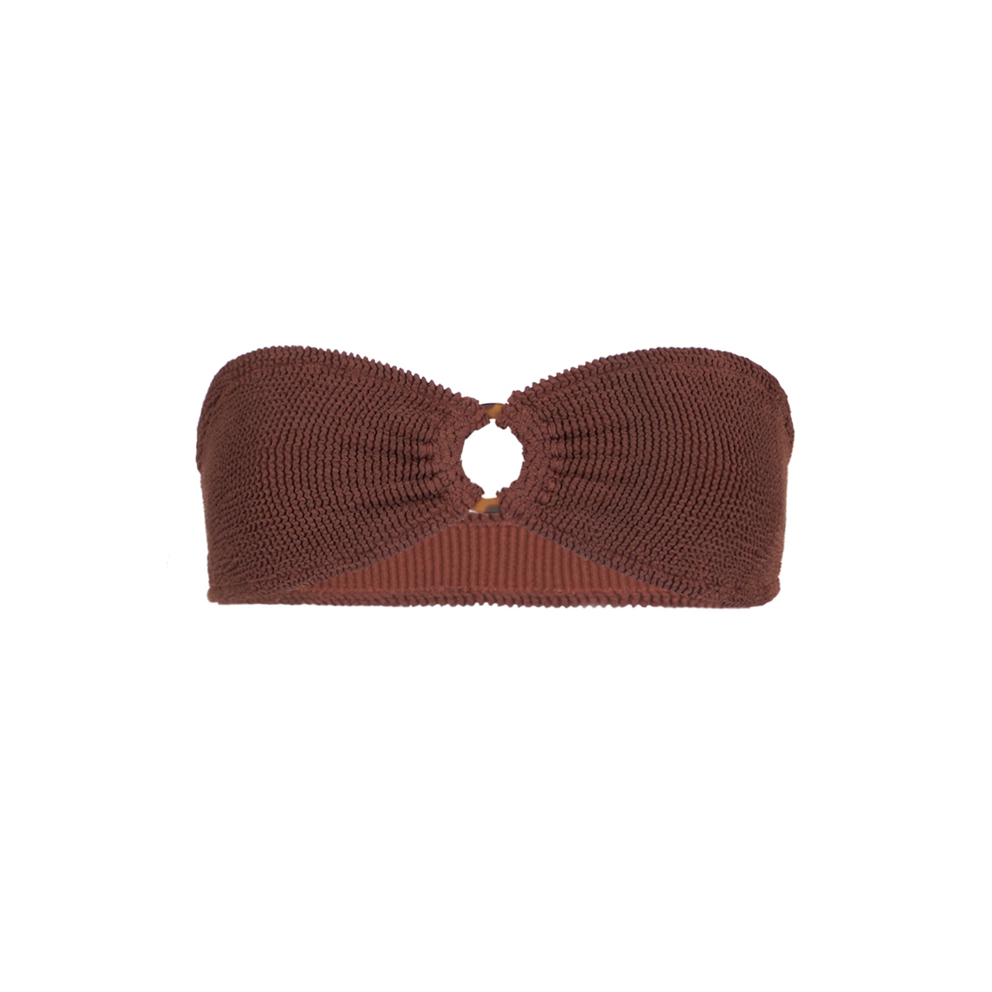 Crinkle brown bandeau top - MC2 Saint Barth