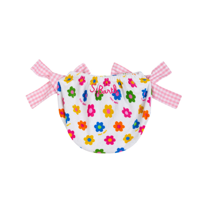 Baby girl terry swim briefs with daisy print - MC2 Saint Barth