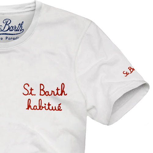 Boy t-shirt with St. Barth habitué embroidery - MC2 Saint Barth