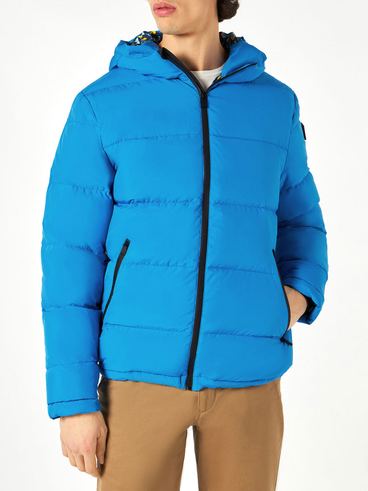 Bluette hooded down padded jacket ducky print lining - MC2 Saint Barth