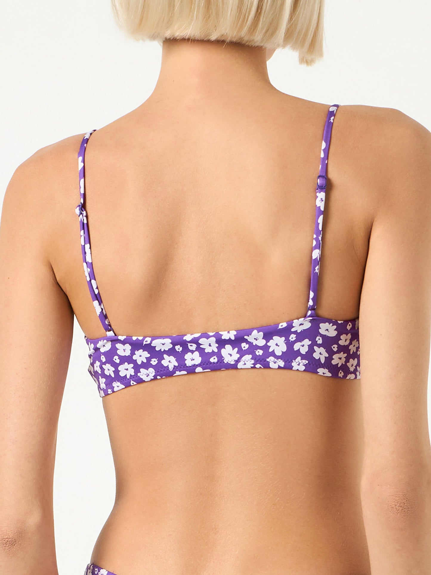 Bralette-Badeanzug für Damen mit Gänseblümchen-Print