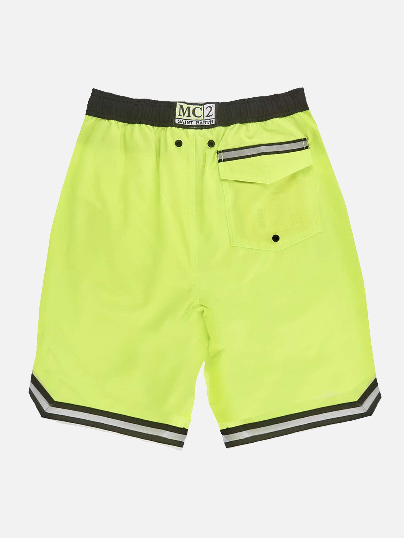 Fluo yellow swim shorts surf style - MC2 Saint Barth