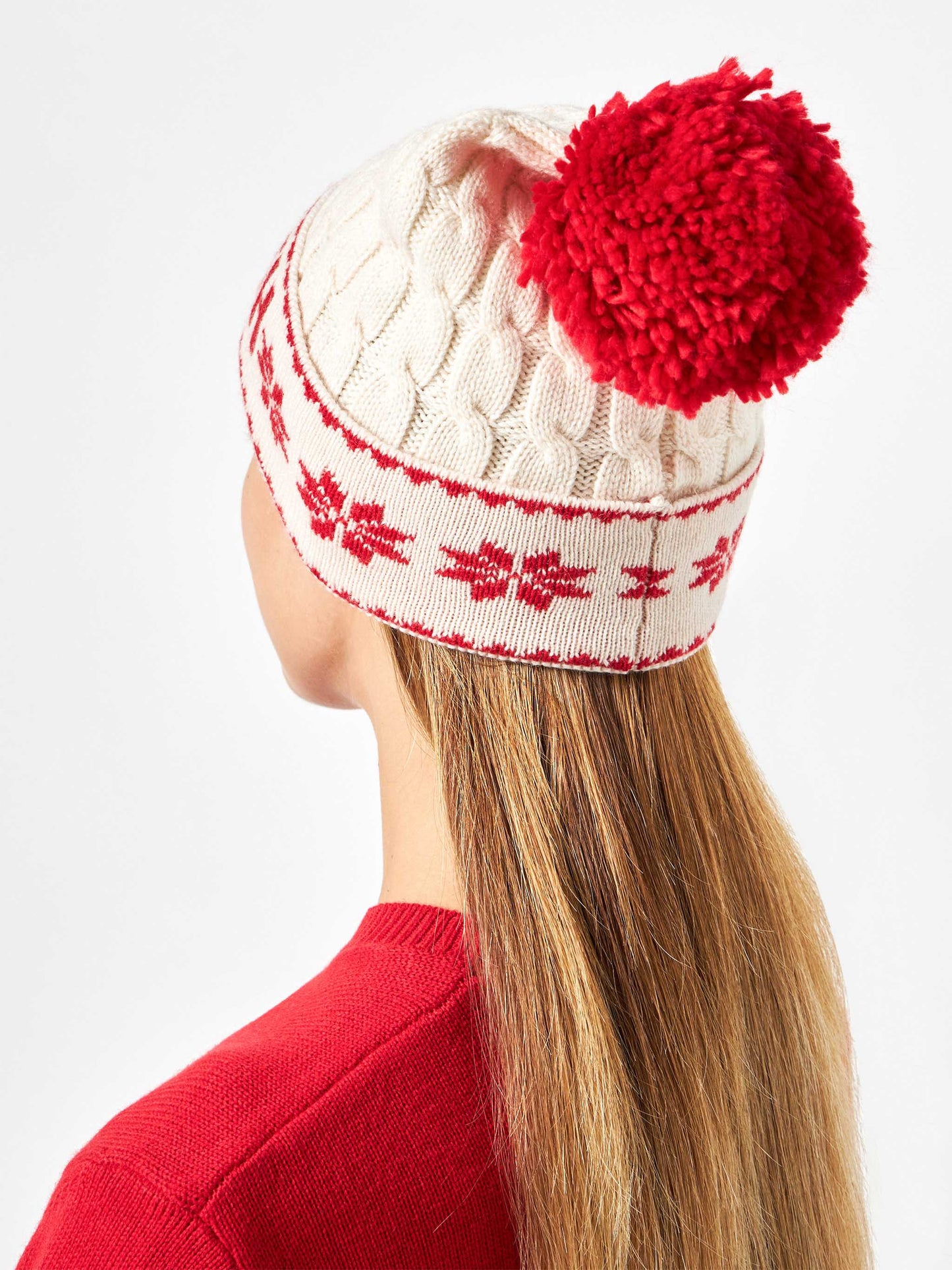 Woman white beanie with pompon - MC2 Saint Barth