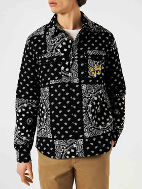 Overshirt Chalet with pocket and St. Barth Bob Club embroidery - MC2 Saint Barth