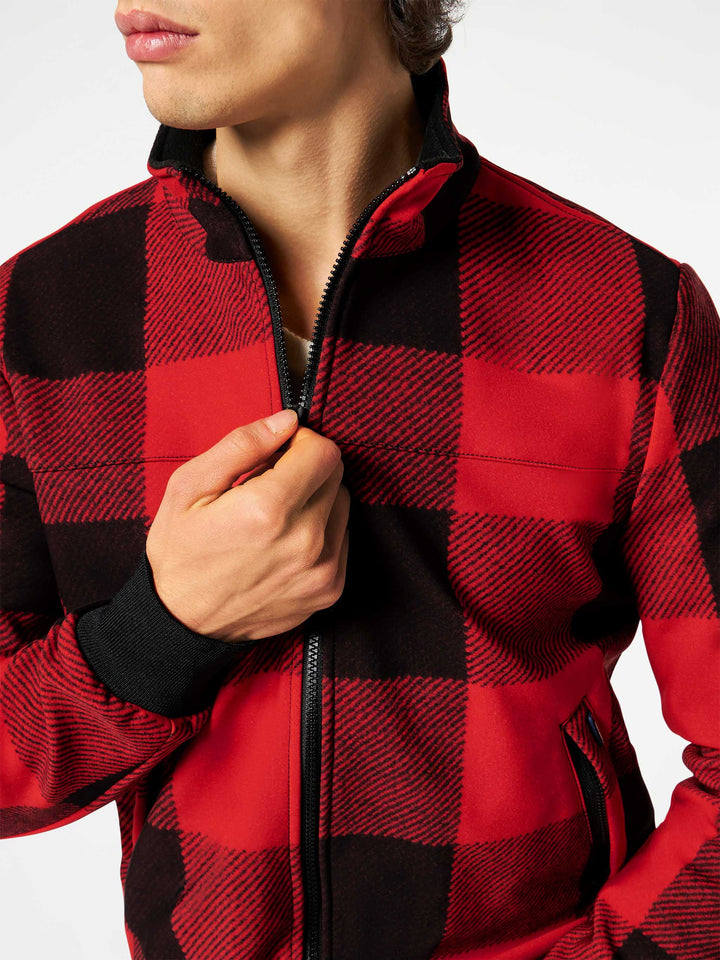 Man mid-season checked bomber jacket Traveler - MC2 Saint Barth