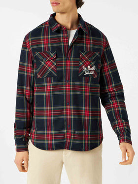 Overshirt Chalet with pocket and St. Barth Bob Club embroidery - MC2 Saint Barth