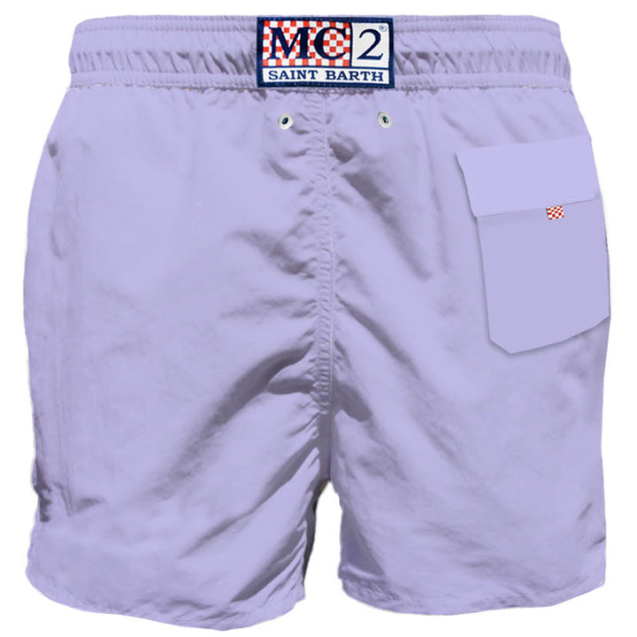Lilac man swim shorts with pocket - MC2 Saint Barth