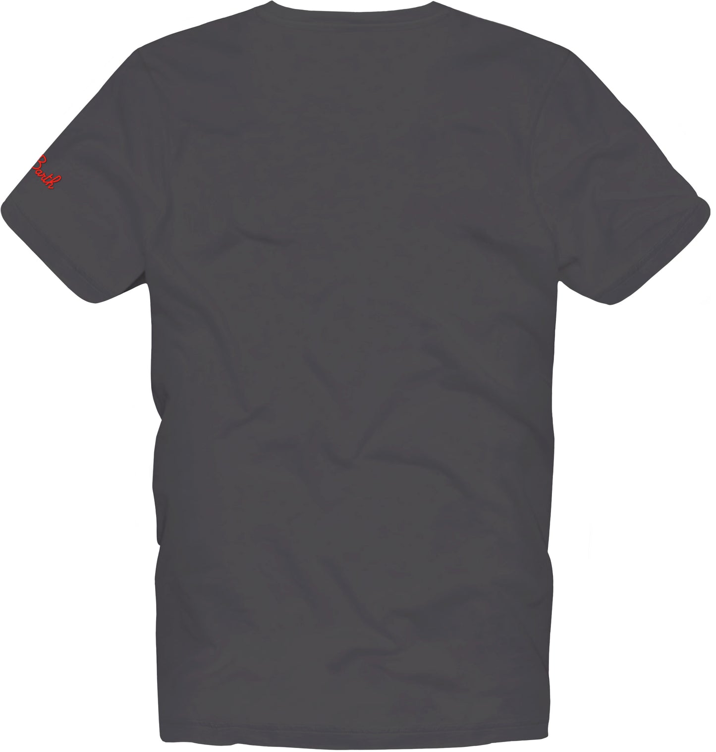 Man cotton t-shirt with vintage treatment and embroidery