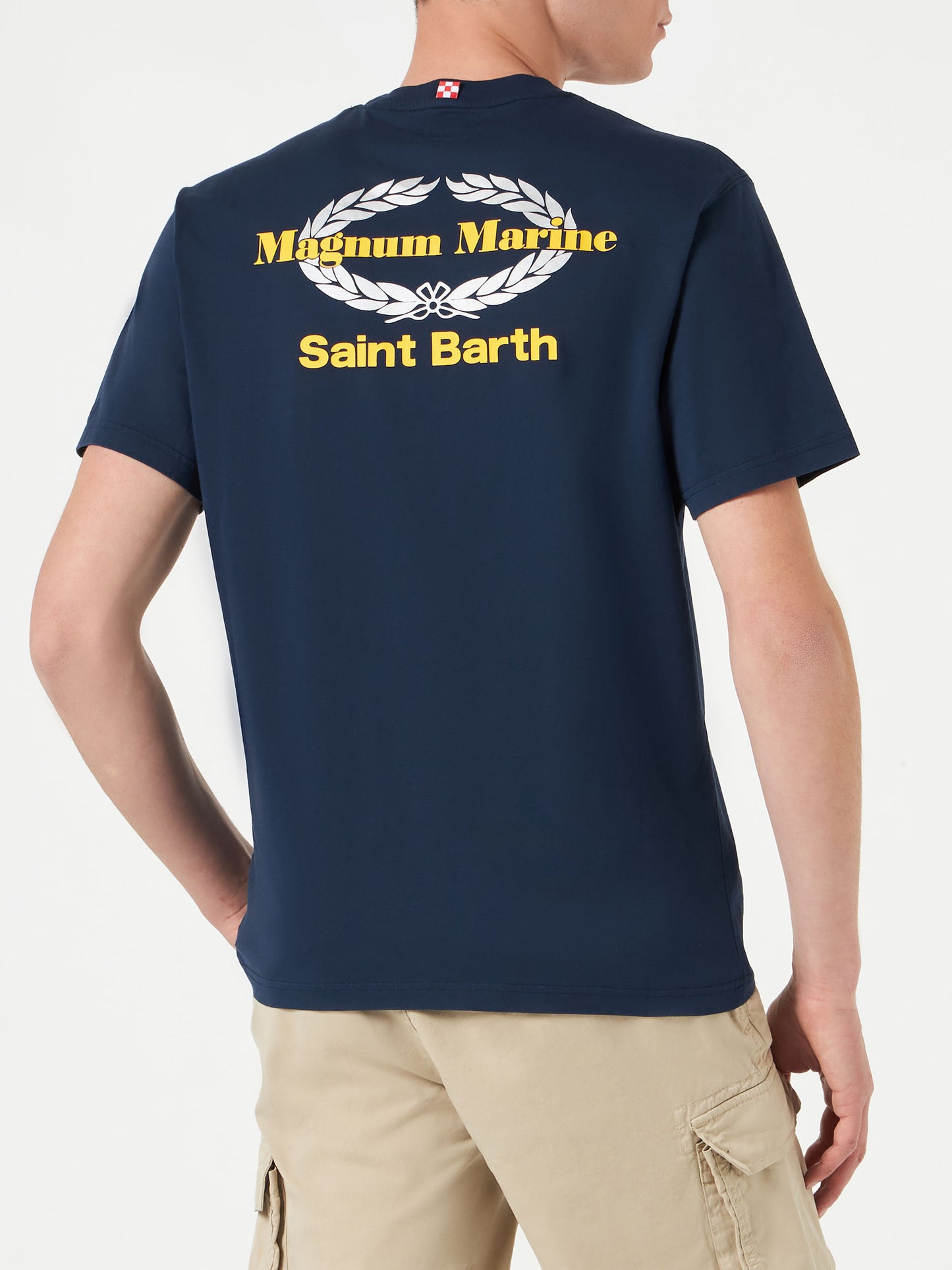 Man cotton t-shirt with Magnum Marine print | MAGNUM MARINE SPECIAL EDITION - MC2 Saint Barth