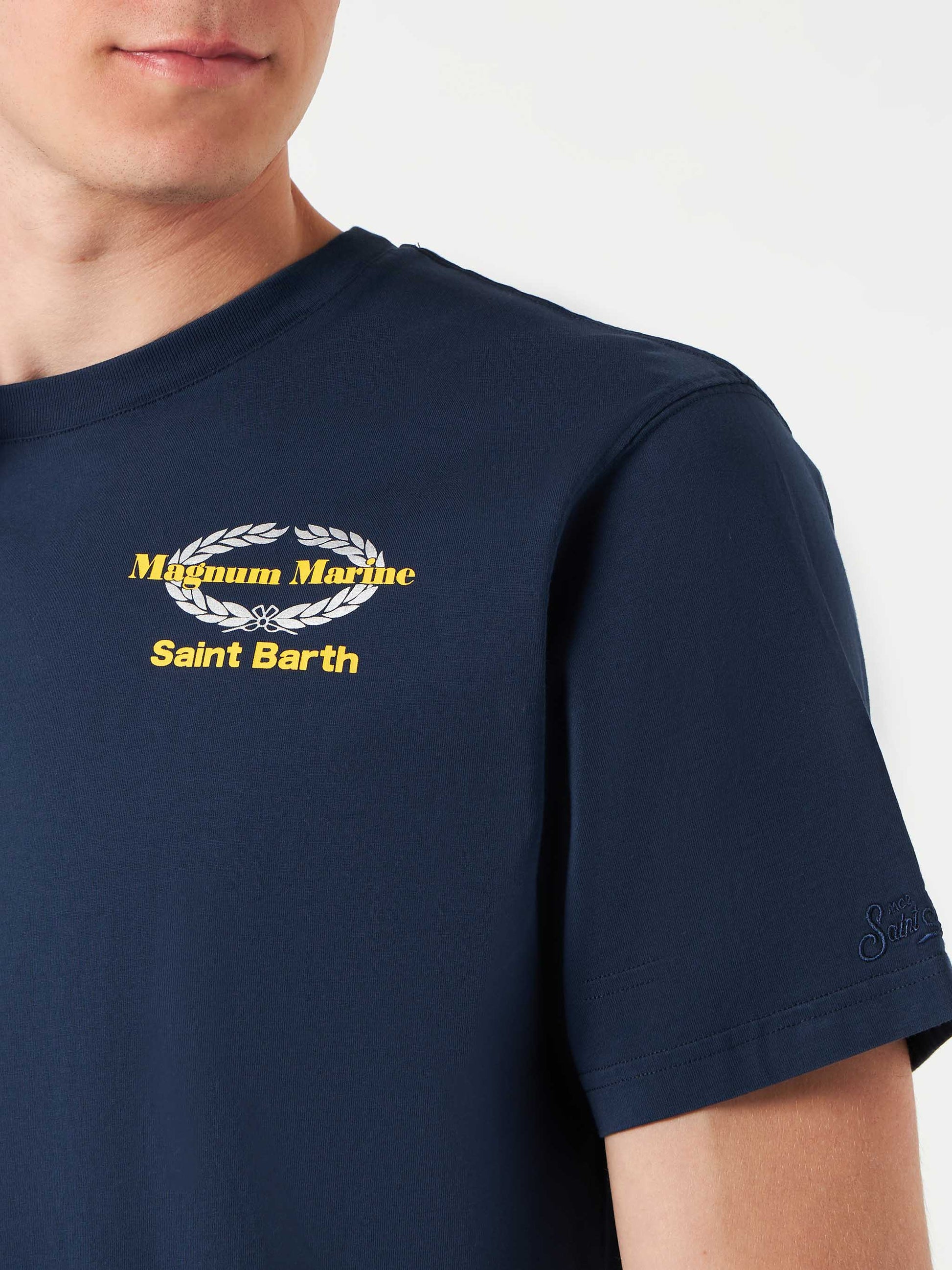 Man cotton t-shirt with Magnum Marine print | MAGNUM MARINE SPECIAL EDITION - MC2 Saint Barth