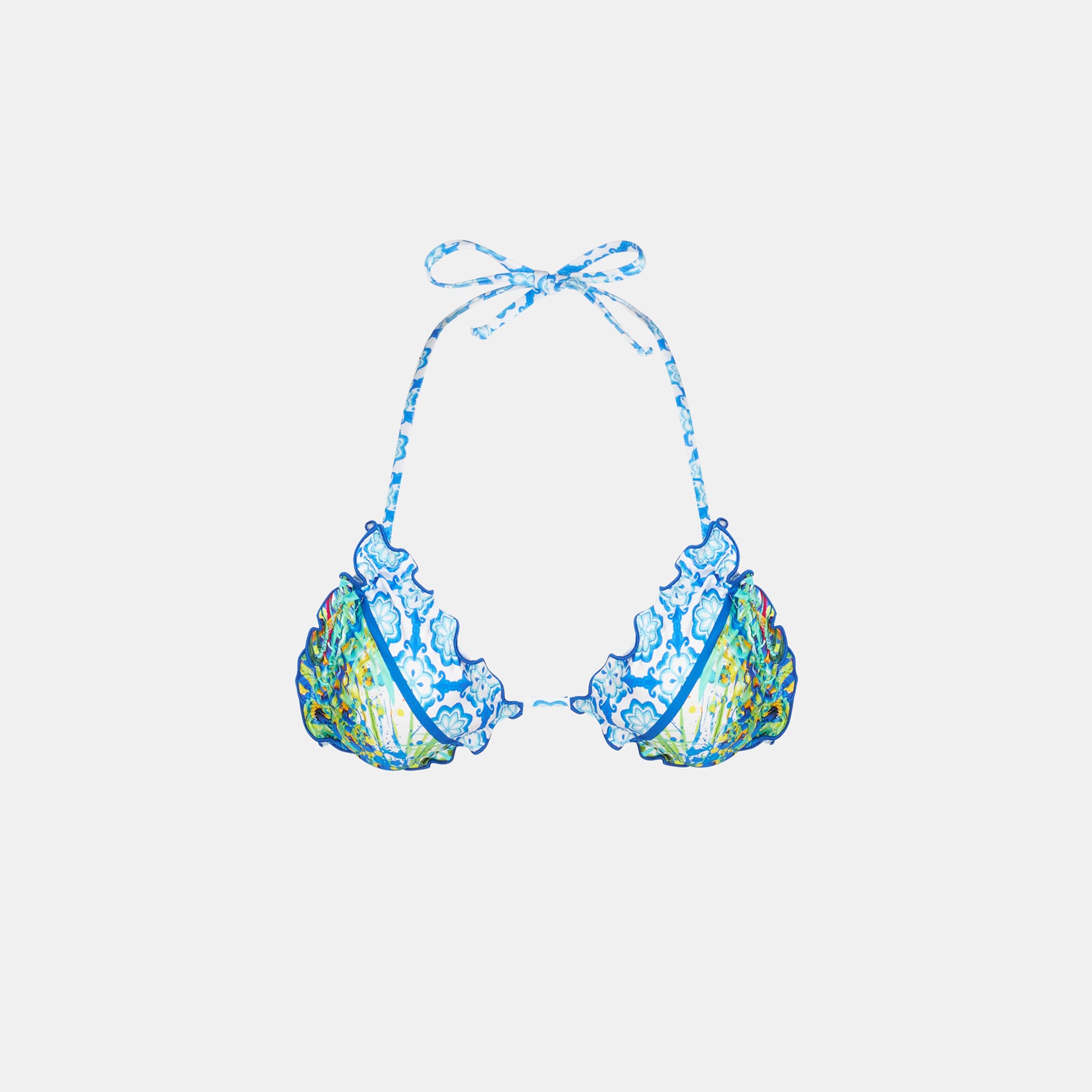 Woman triangle top swimsuit with flower print - MC2 Saint Barth