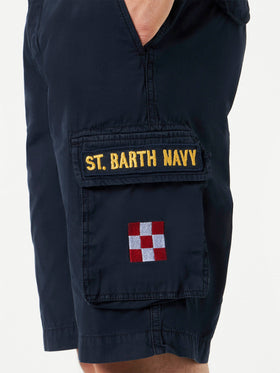 Blue cotton cargo shorts - MC2 Saint Barth