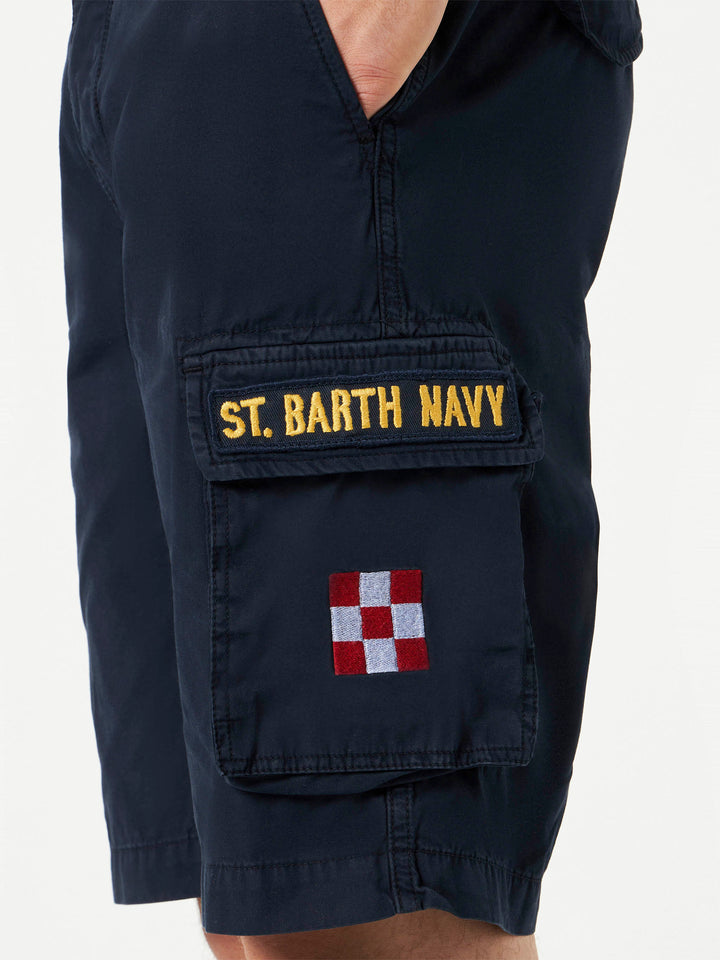 Blue cotton cargo shorts - MC2 Saint Barth
